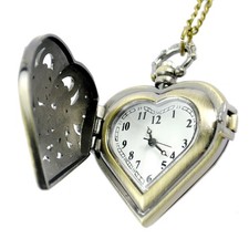 Watch Necklace Carved Pocket