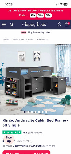 Happy beds kimbo anthracite - happy,
