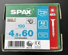 Spax Screws 4.5x60mm T-Star A2