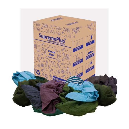Recycled color fleece rags - recycled,
