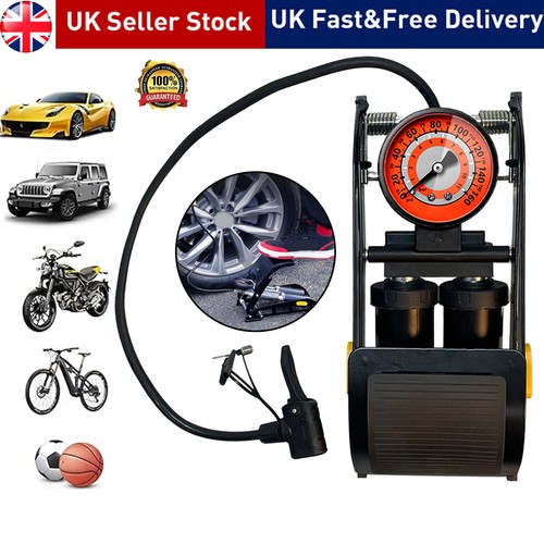 Double barrel foot pump heavy - double,