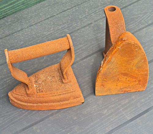 Pair vintage cast iron - of,
