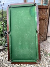 Antique Mahogany Slate Bed Pool Table with Brass Feet