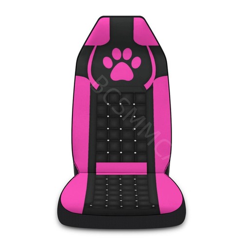 Pink front car seat covers - front,