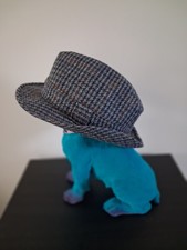 Mans Blue Mix Tweed Wool Blend