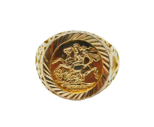 Sterling silver gilt george - silver,