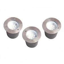 Litecraft Recess Decking Lights IP44 Outdoor LED in Chrome - 3 Pack Clearance   