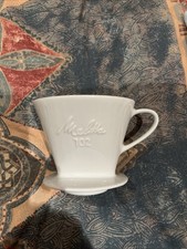 Melitta 102 White Ceramic Filter Cone for Pour-Over Coffee Dripper