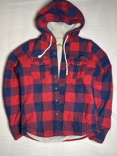 Hollister plaid y2k red fleece - hollister,