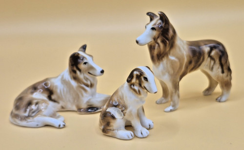 Vintage bone china collie - vintage,