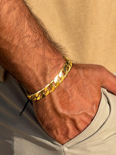 14k gold plated cuban - plated,