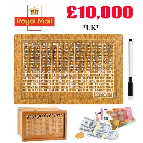 Wooden money box with counter - wooden,