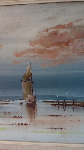 Vintage original oil board - oil, on