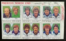 PRESTON NE signed 1980 Panini Sticker Team set BRIAN TAYLOR MIKE BAXTER