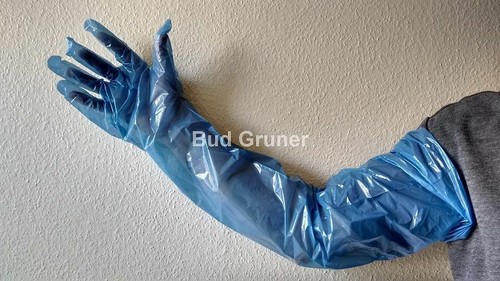 Disposable polythene gauntlet - polythene,