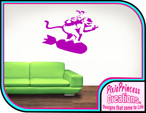 Banksy monkey bomb stencil - banksy,