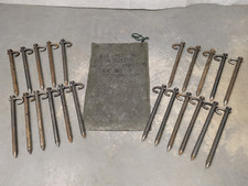 British Army 9x9 12x12 18x24 Tent Pegs Steel Marquee Shelter Storm Peg Set x 22