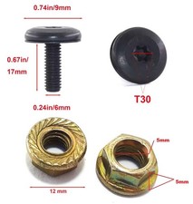 FIT AUSTIN CAR ENGINE EXHAUST SYSTEM MANIFOLD FLANGE NUT & TORX HEAD BOLT MOUNT 