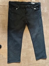 Marks & Spencer Mens Straight Leg Jeans Black  40" Waist  Short 29" Leg