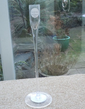 Tall Clear Hand Blown Glass