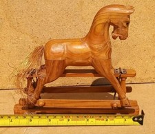 Vintage old Retro Wooden Wood Mechanical Rocking Horse ? Josse Wahd GR 