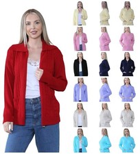 Ladies Plus Size Zip Cardigan