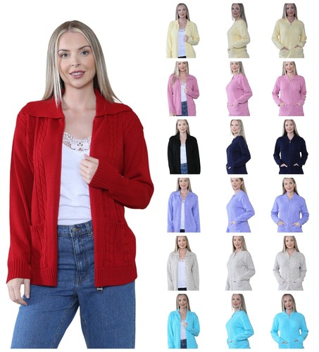 Ladies plus size zip - plus, cardigan