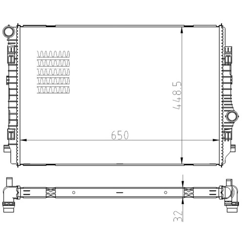Radiator for audi 2 - a3, 8v