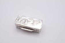 Delightful Vintage Silver Miniature Trinket Box Hallmarked Import London 1974