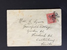 T GB 1915 "WOOD CROSS" DUMB POSTMARK ON COVER TO CANTERBURY