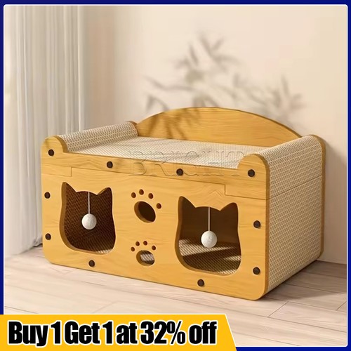 Cat cardboard house - house, scratching