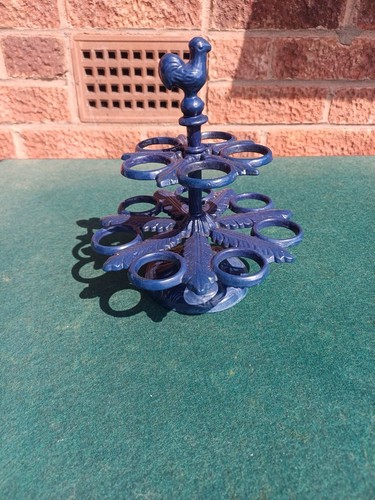 Cast iron blue egg - iron,
