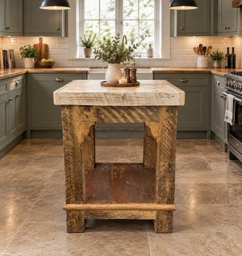 Handmade rustic wooden kitchen - rustic,