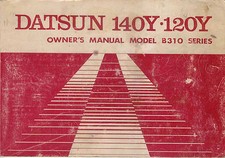 Datsun 140Y 120Y Model B310 Sunny 1978 Original Owners Handbook