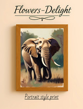 ELEPHANT OIL PAINTING WALL ART