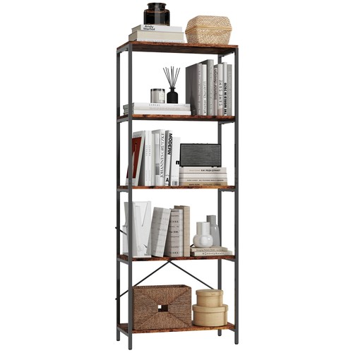 Homcom industrial bookshelf - industrial,