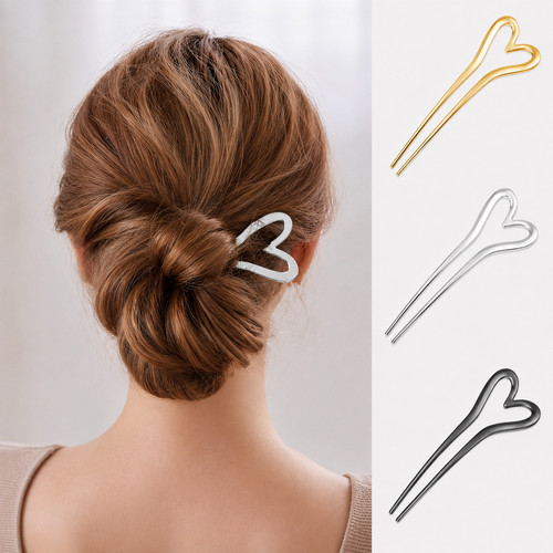 Heart shaped hair - u, stick