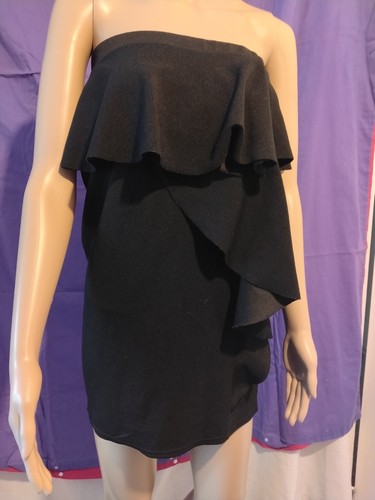Select black crepe strapless - black,
