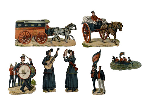 Victorian die cut scraps - die,
