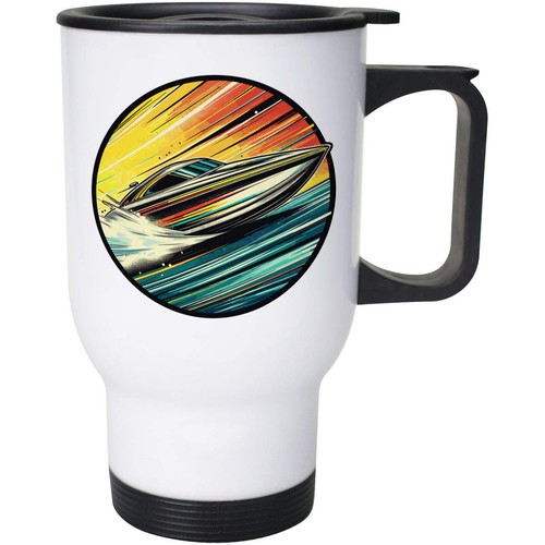 Powerboat racing travel mug - travel,