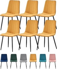 6x Velvet Dining/Office Chairs