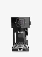 Dualit 84470 Espresso Coffee Machine w/Built-in Milk Frother - Black *Good Cond*