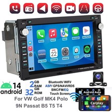 For VW Polo 9N Golf 4 Passat B5 CarPlay Car Stereo Radio Android14 GPS Head Unit