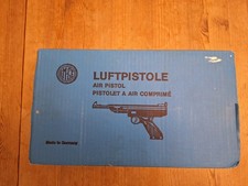 EM-GE LP-3a Luftpistole Air Pistol Box. West German  1970s. Structurally Intact.