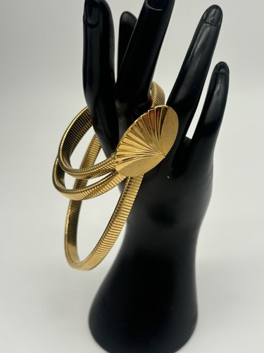 Vintage gold metal stretch - gold,