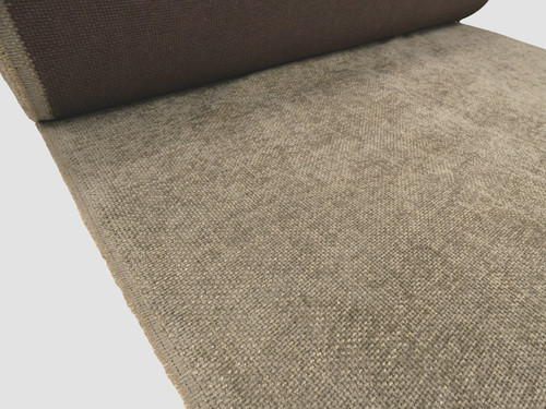 Beige hopsack chenille weave - ,