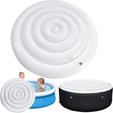 KEAGAN Inflatable Hot Tub Cover Round Energy Saving Lid for Outdoor Tub