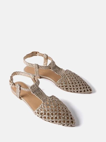 Mint velvet gold woven - gold,