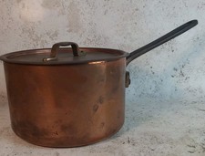 Vtg Copper Sauce Pan With Lid