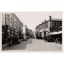 TAVISTOCK Devon, Old Motor Cars on West Street RP Postcard, Postally Used